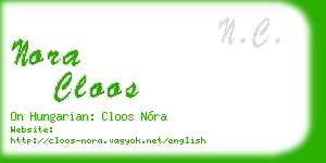 nora cloos business card